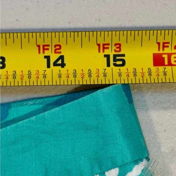 Lily Pulitzer Cotton Straight Leg Pants Palm Tree Print Turquoise Size 10 - Picture 6 of 9